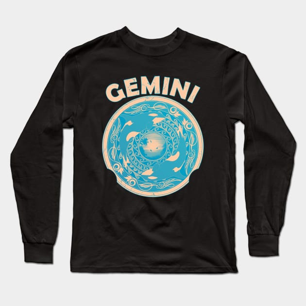 Gemini Orca Twins Long Sleeve T-Shirt by NicGrayTees